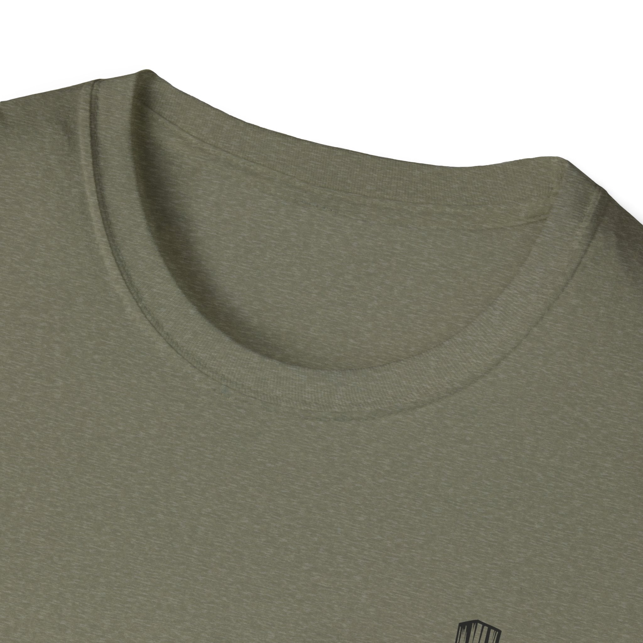 Cross Lion and Jesus Back Print T-Shirt — Wood Cross Chest Christian Faith Graphic