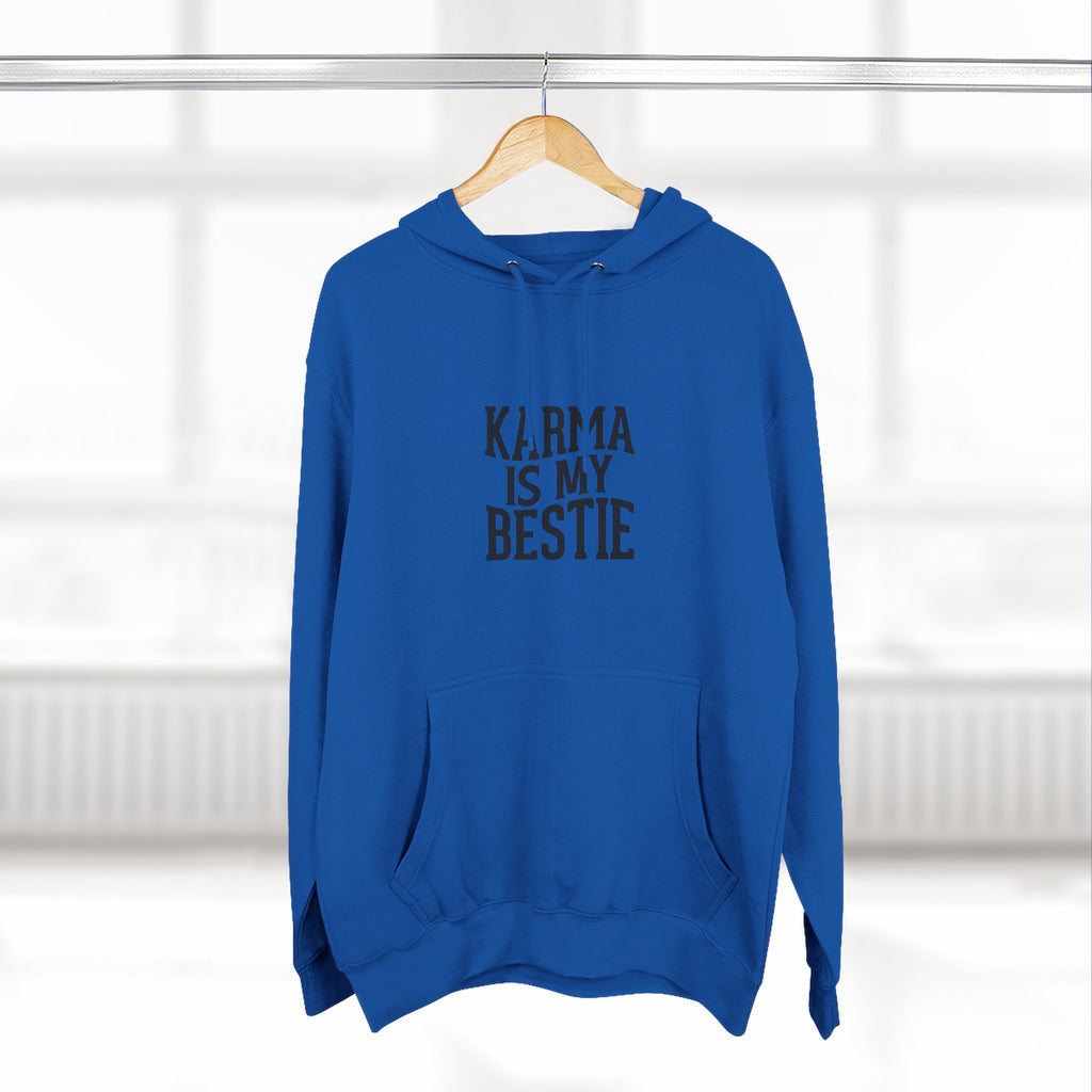Karma Is My Bestie Graphic Pullover Hoodie