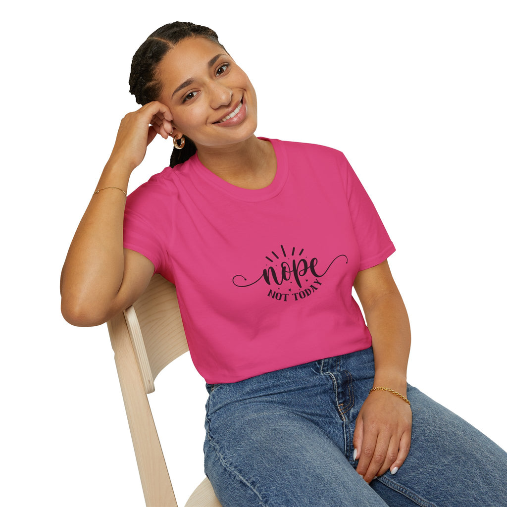 Nope Not Today T-Shirt — Funny Sarcastic Anti-Monday Gift for Her Women's Graphic Tee