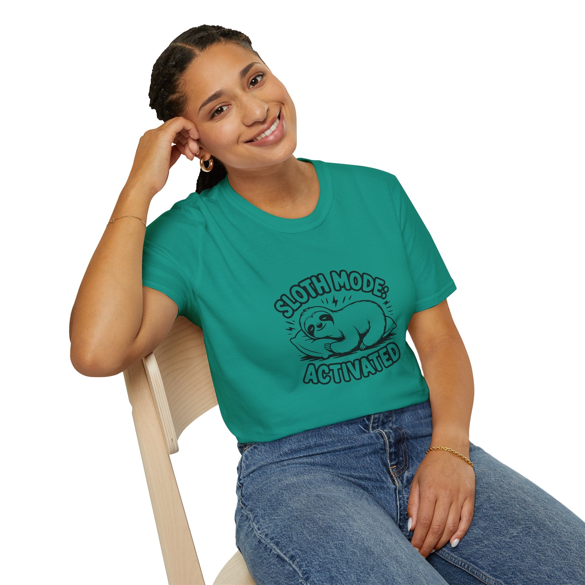 Sloth Mode Activated T-Shirt — Funny Lazy Gift for Her Cute Animal Graphic Tee