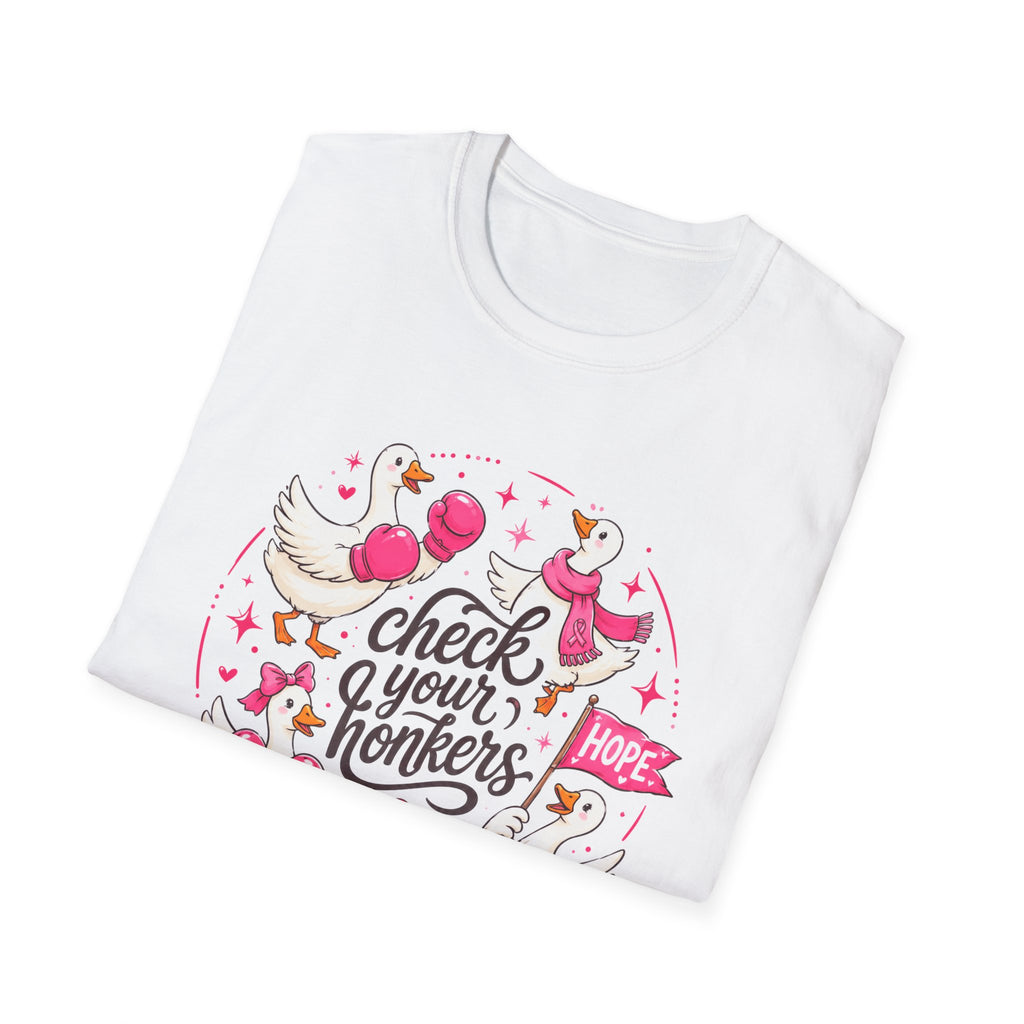 Check Your Honkers Breast Cancer Awareness T-Shirt