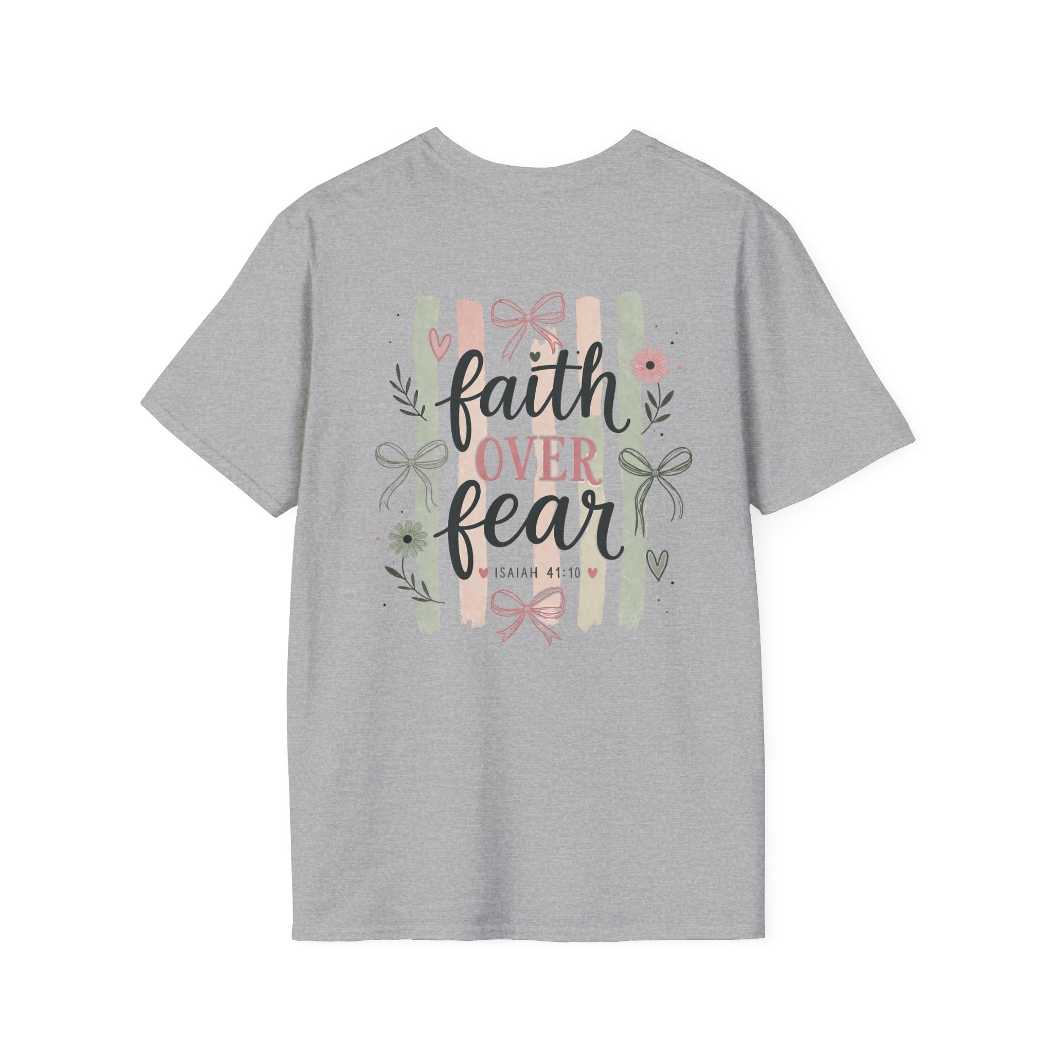 Faith Over Fear T-Shirt — Inspirational Christian Gift for Women Everyday Graphic Tee