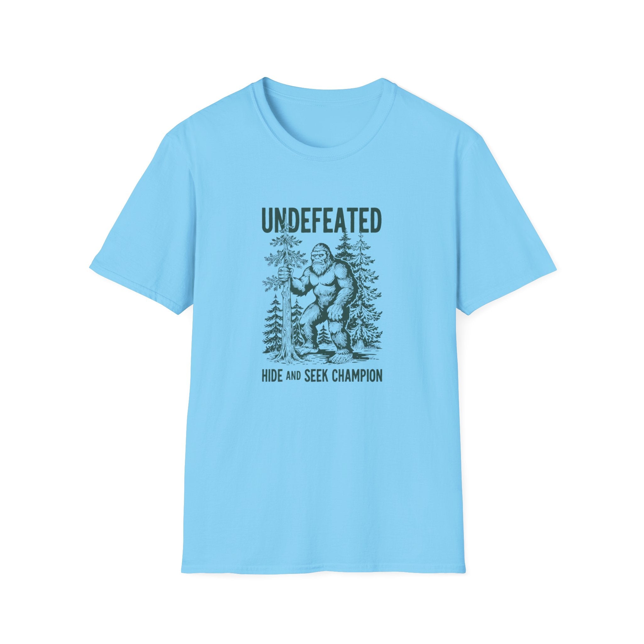 Undefeated Bigfoot T-Shirt — 'Hide and Seek Champion' Graphic Tee