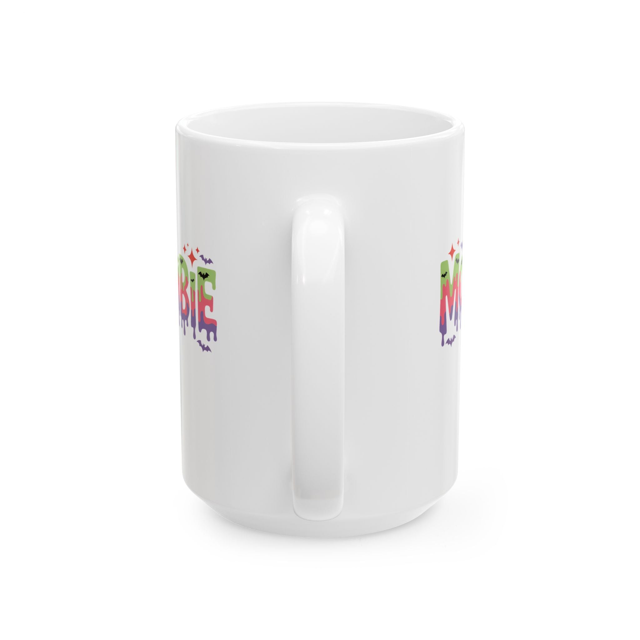 Zombie Mom Ceramic Mug — Funny Halloween Gift for Moms Colorful Drip Coffee Cup 11oz 15oz