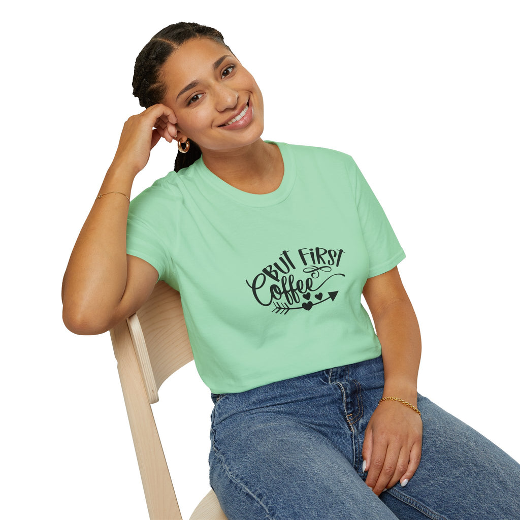 But First Coffee T-Shirt — Funny Gift for Coffee Lovers Women's Graphic Tee