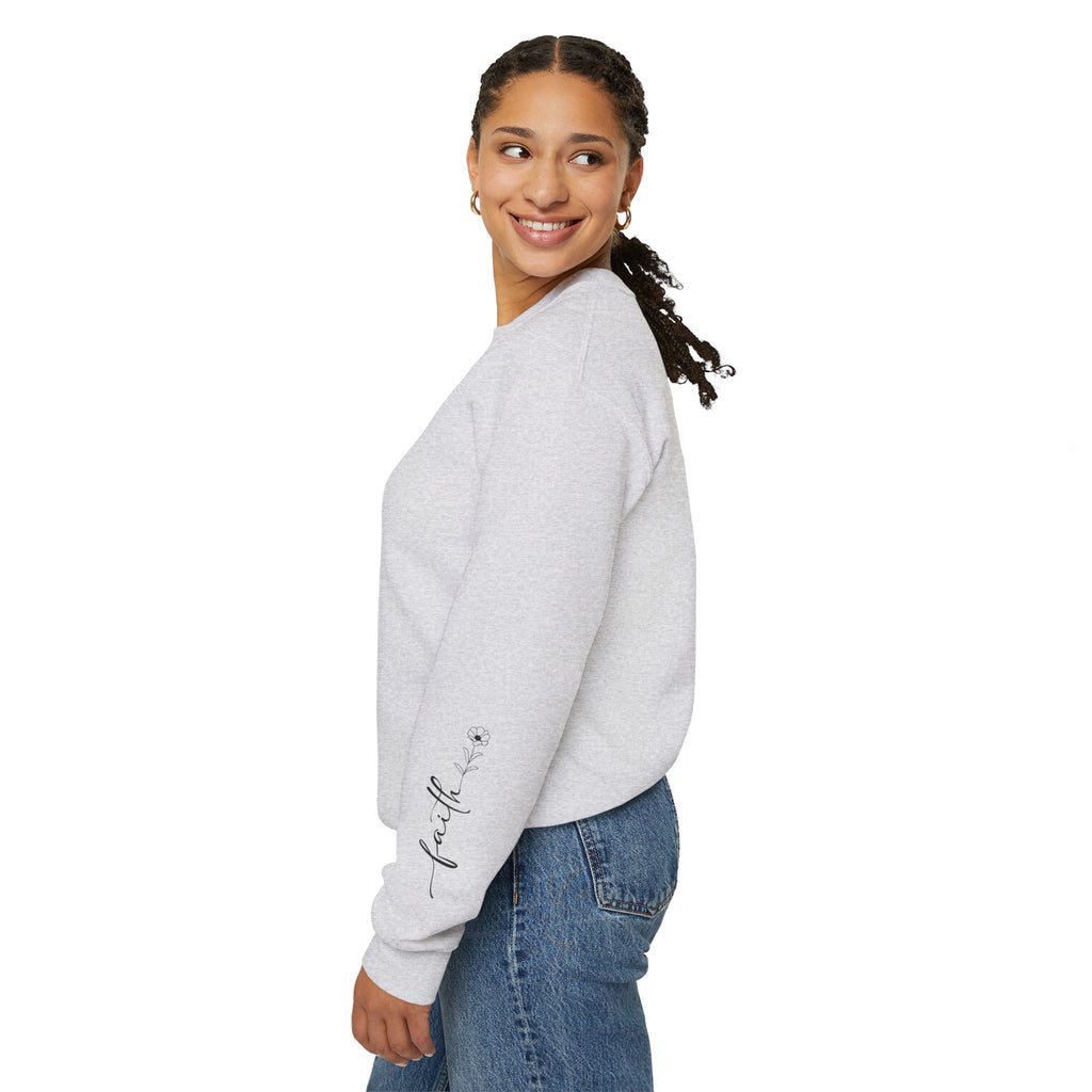 Faith Cowboy Boots Sweatshirt — "Walk by Faith, Even When You Cannot See" Christian Crewneck