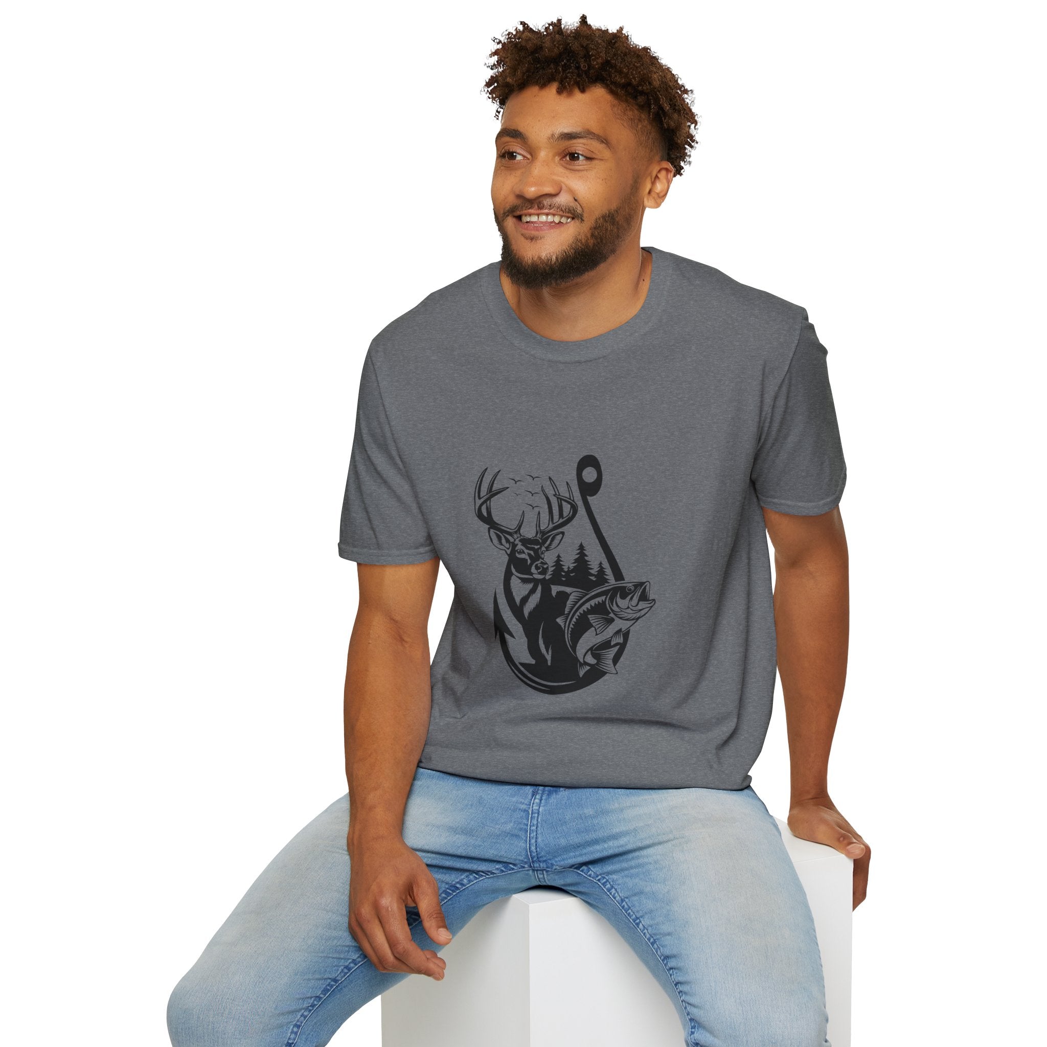 Hunt Fish & Forest Adventure T-Shirt — Outdoor Gift for Hunters & Fishermen