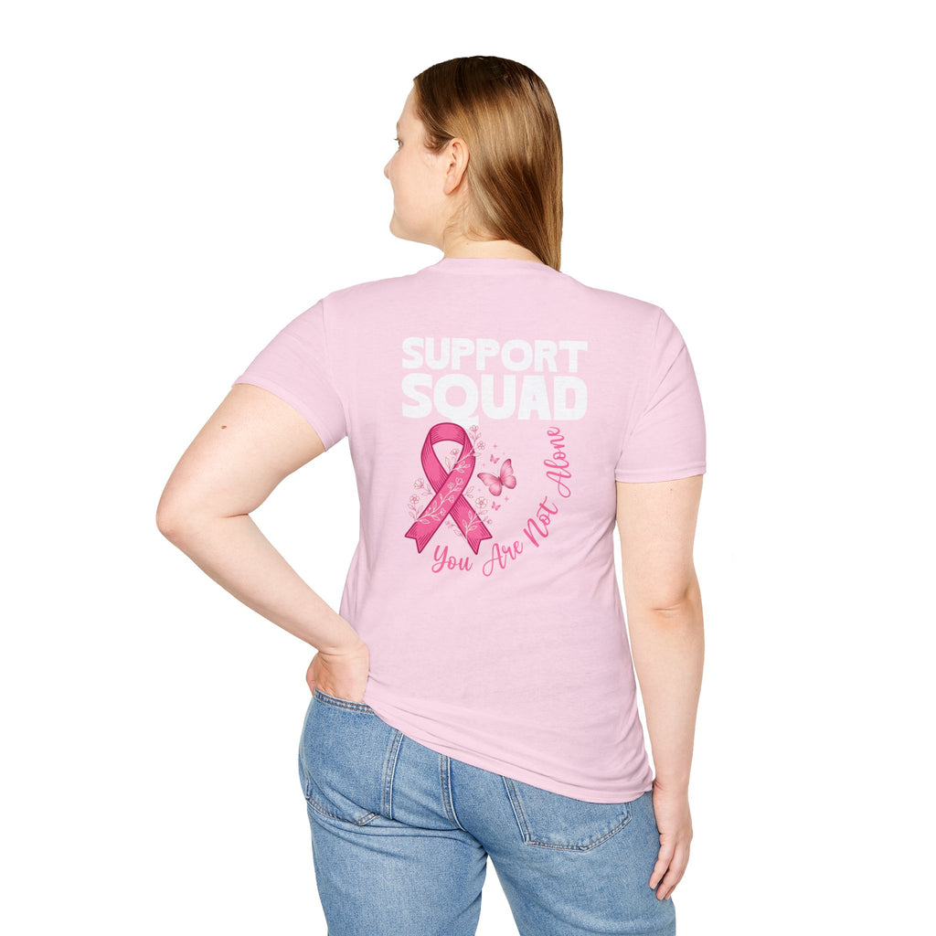 Pink Ribbon Support Squad Breast Cancer Awareness T-Shirt