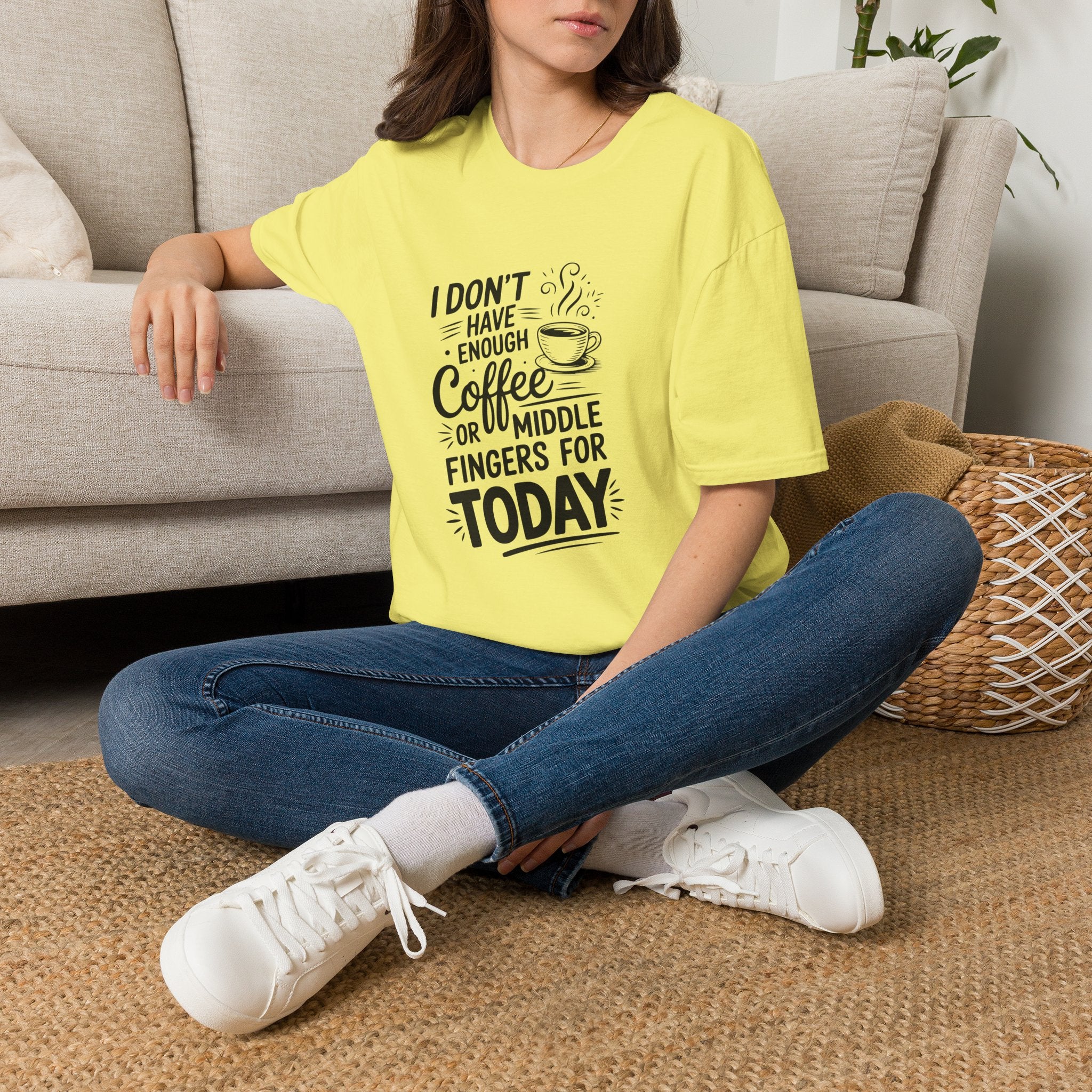 I Don't Have Enough Coffee or Middle Fingers for Today T-Shirt — Funny Sarcastic Gift