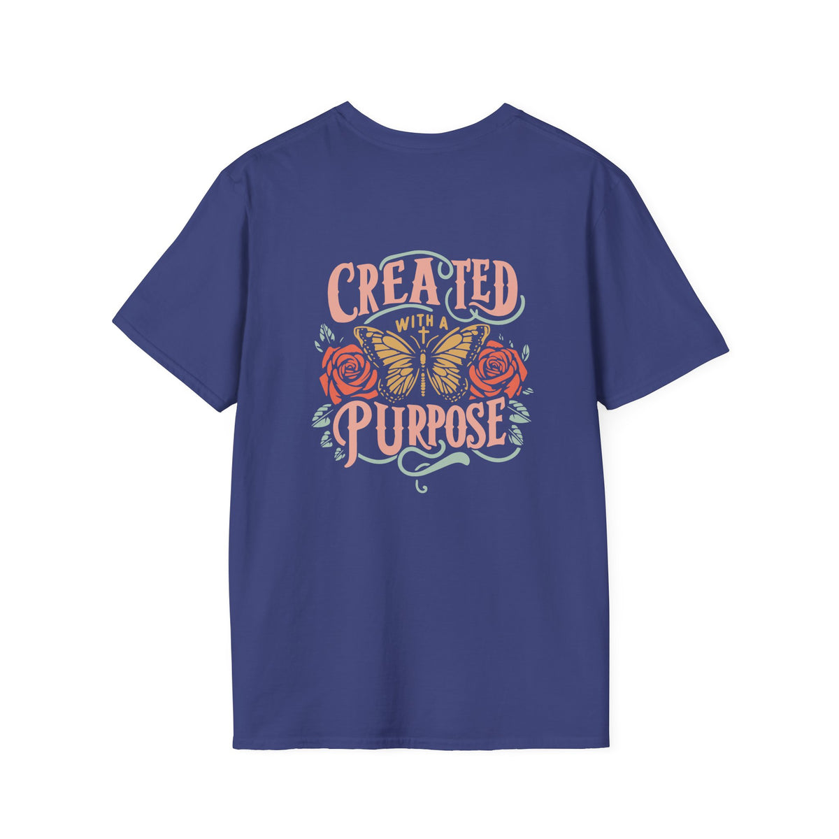 Created with a Purpose Butterfly T-Shirt Faith Graphic Tee