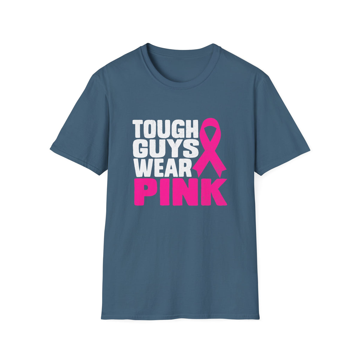 Tough Guys Wear Pink Breast Cancer Awareness T-Shirt Graphic Tee