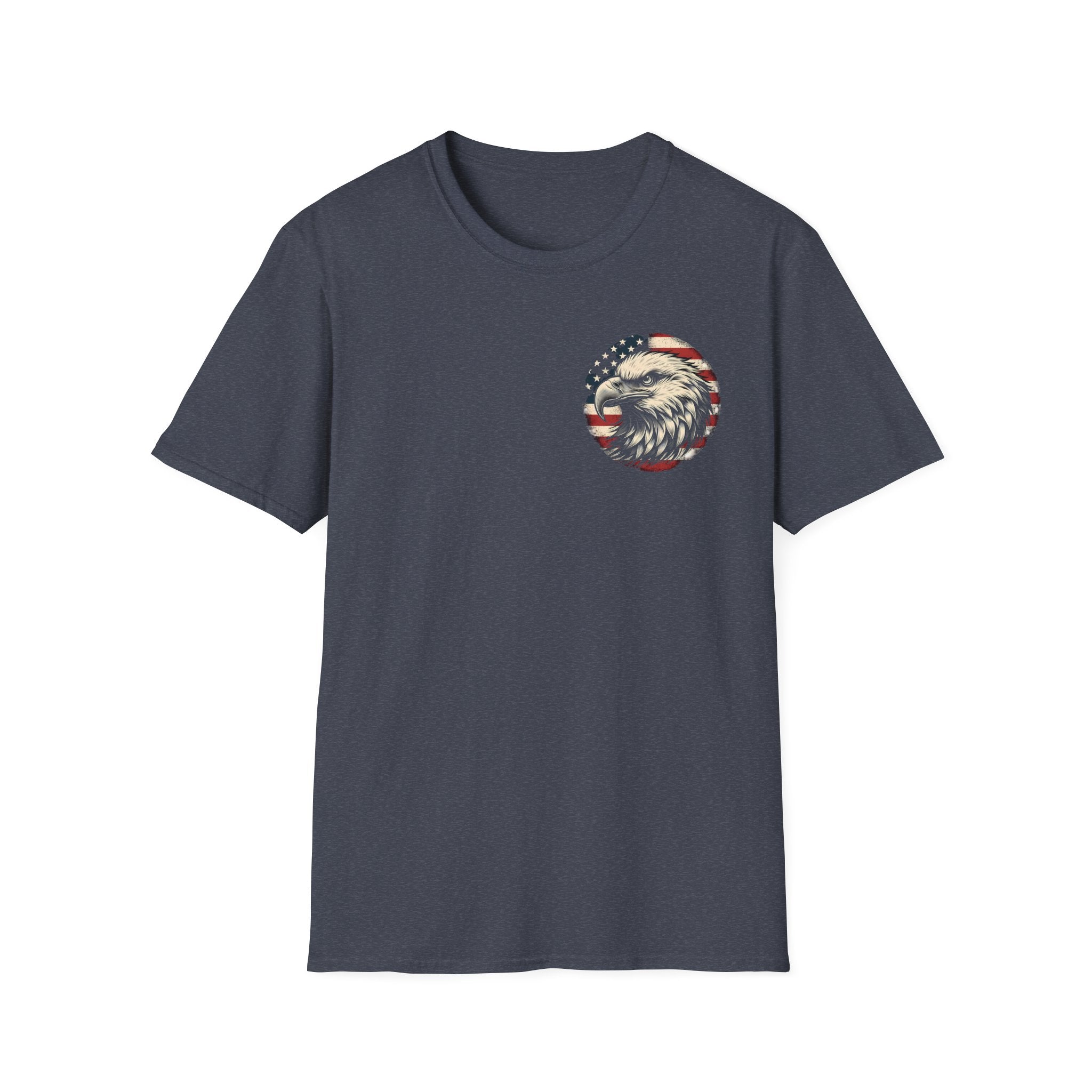Patriotic Bald Eagle T-Shirt — American Flag Gift for Him Fourth of July Graphic Tee
