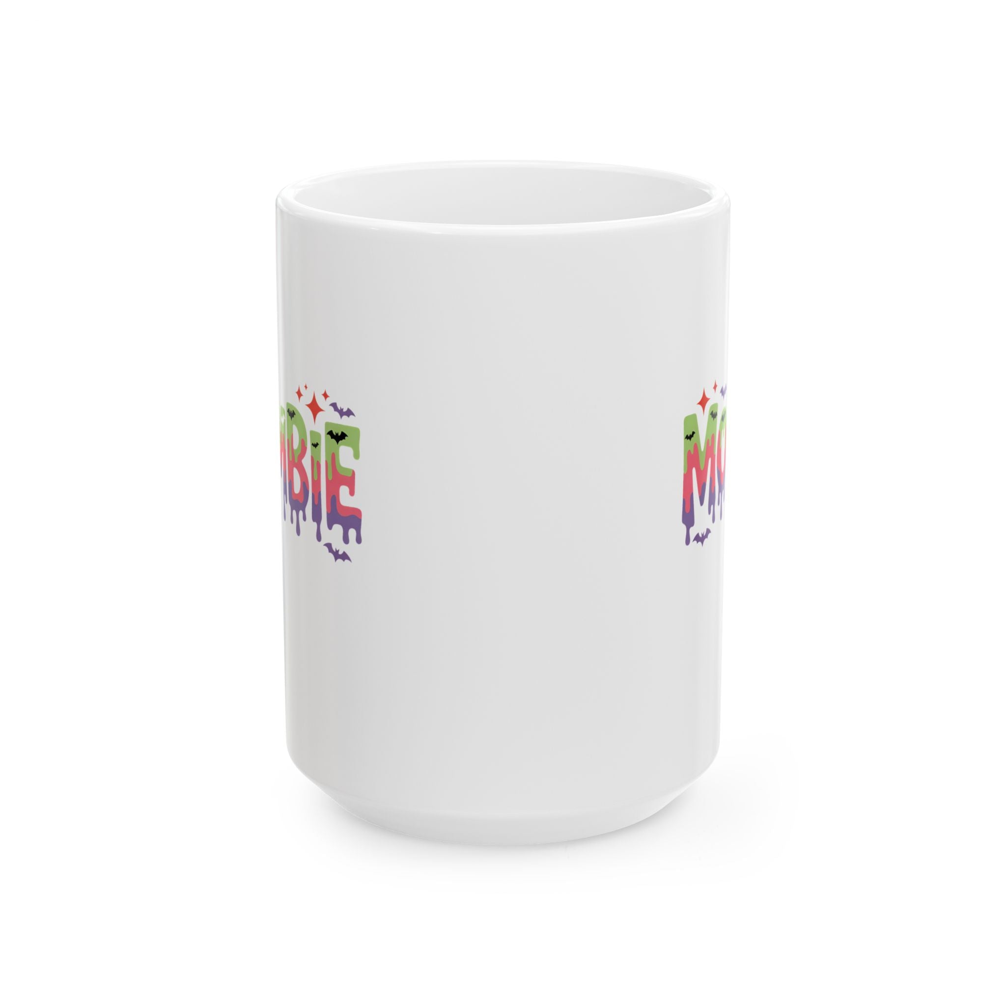 Zombie Mom Ceramic Mug — Funny Halloween Gift for Moms Colorful Drip Coffee Cup 11oz 15oz