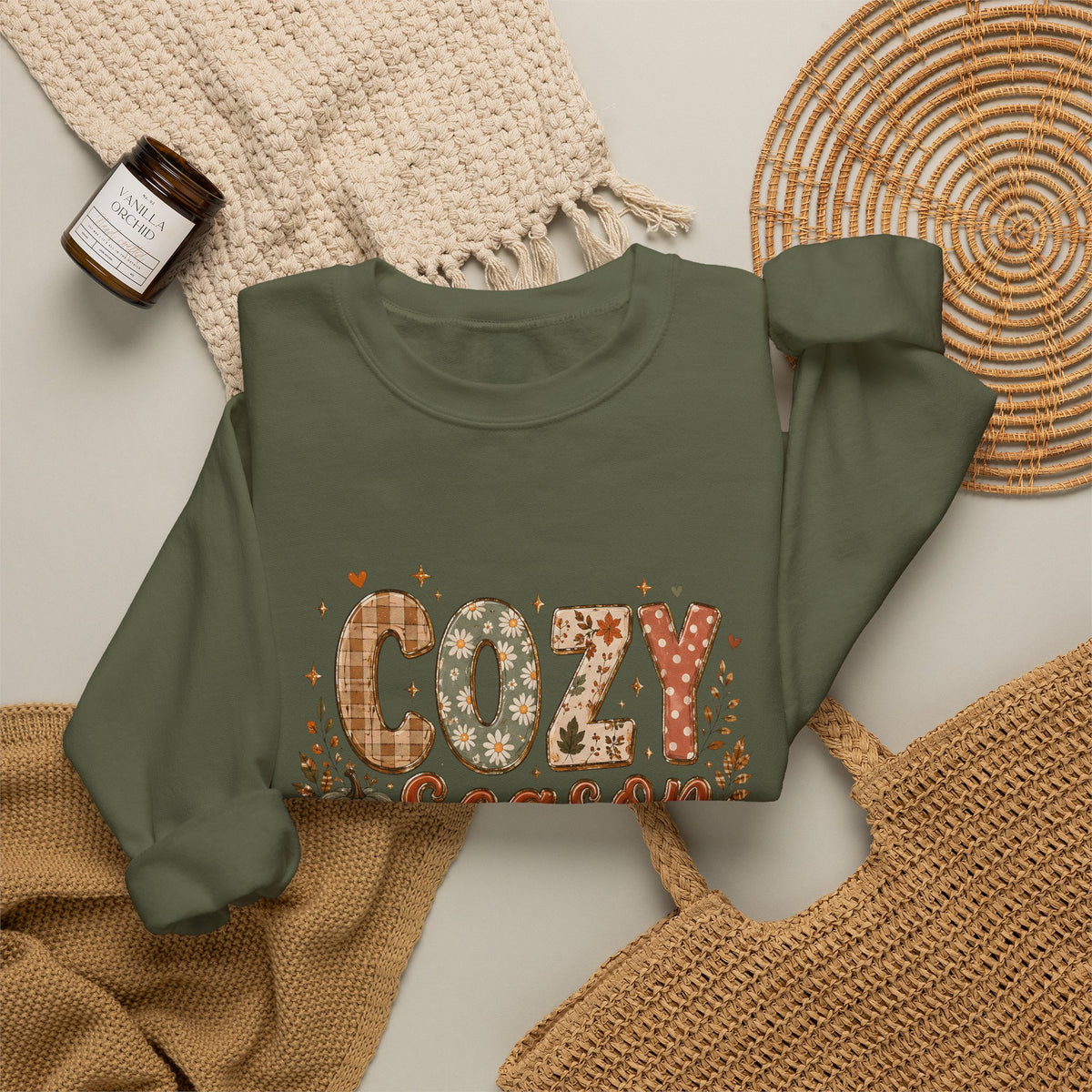 Cozy Season Autumn Pumpkin Crewneck Sweatshirt