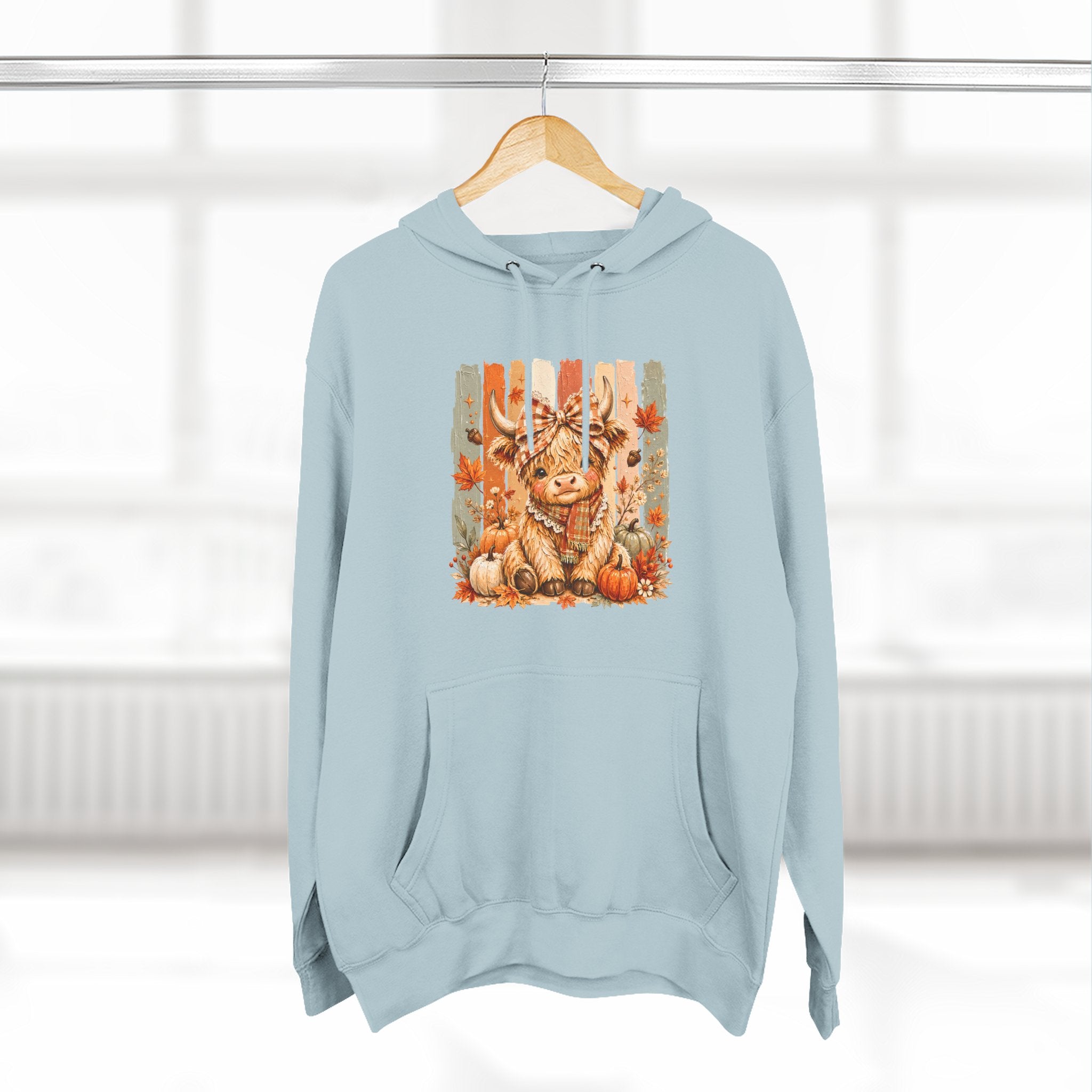 Autumn Pumpkin Cow Hoodie — Cute Fall Gift for Women Cozy Graphic Pullover