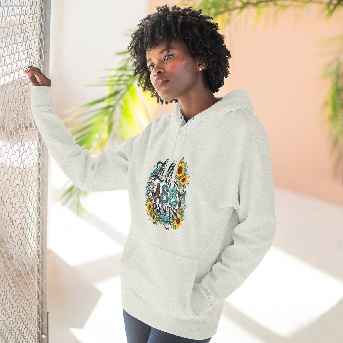 Little Miss Sassy Pants Hoodie Floral Graphic Pullover Sweatshirt