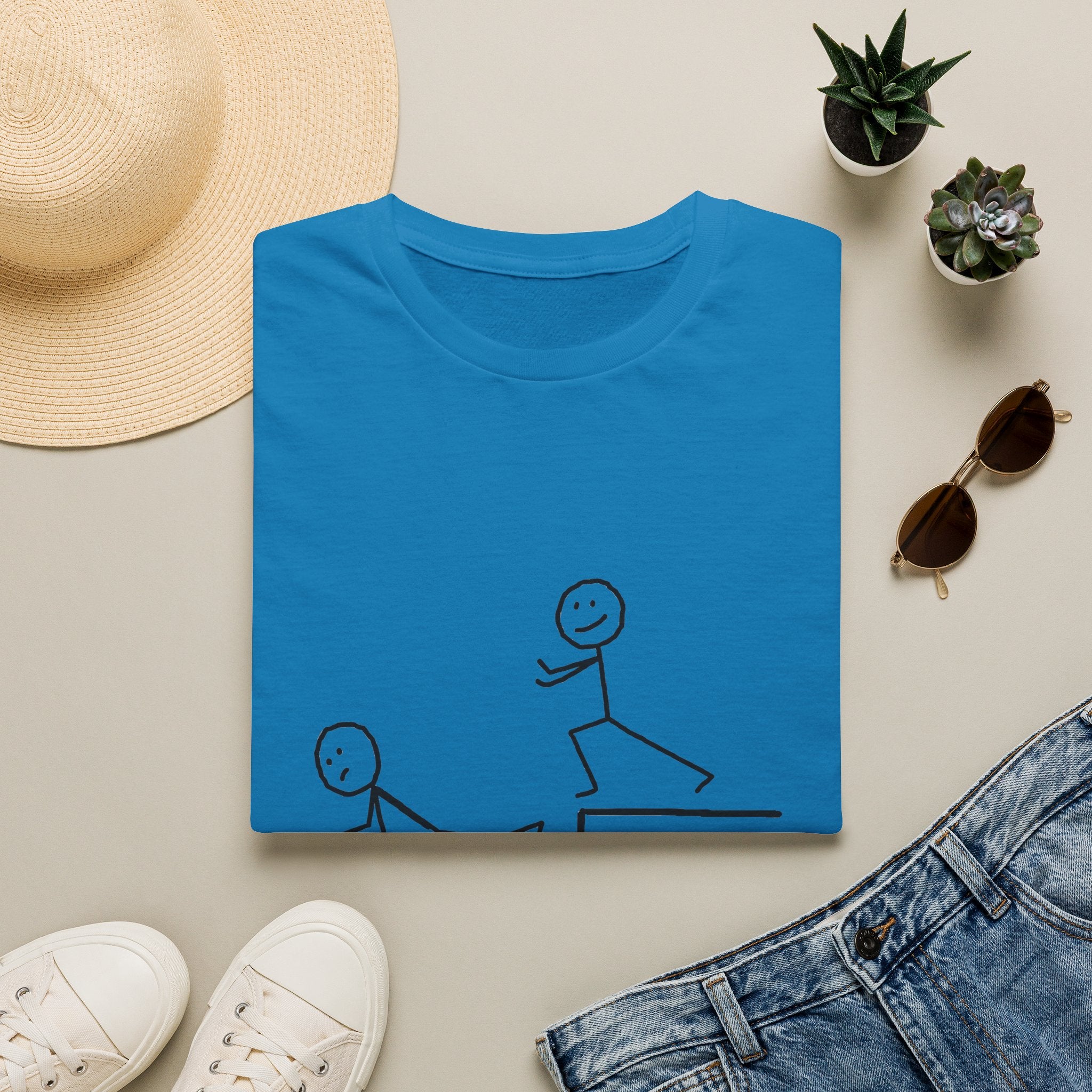 T-Shirt — "Some People Just Need a Pat on the Back" Stick Figure Humor Tee