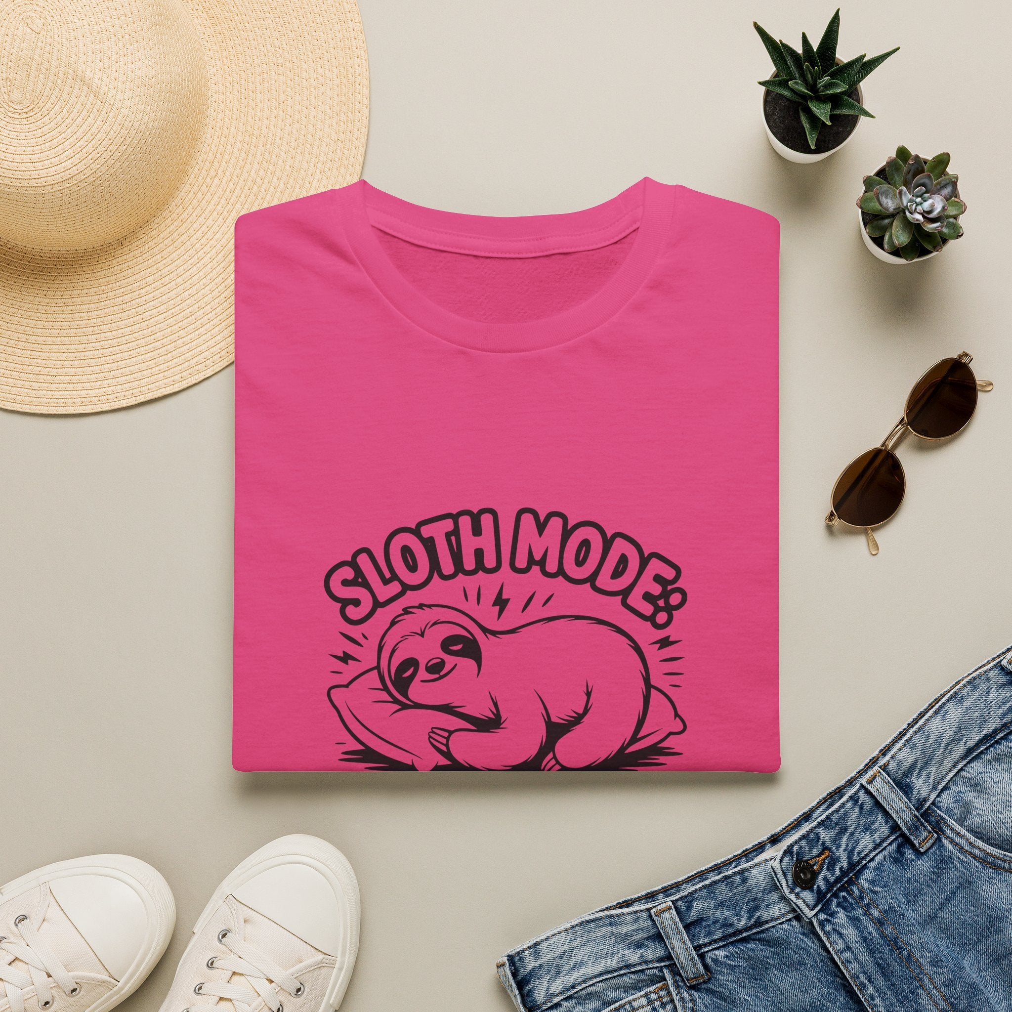 Sloth Mode Activated T-Shirt — Funny Lazy Gift for Her Cute Animal Graphic Tee