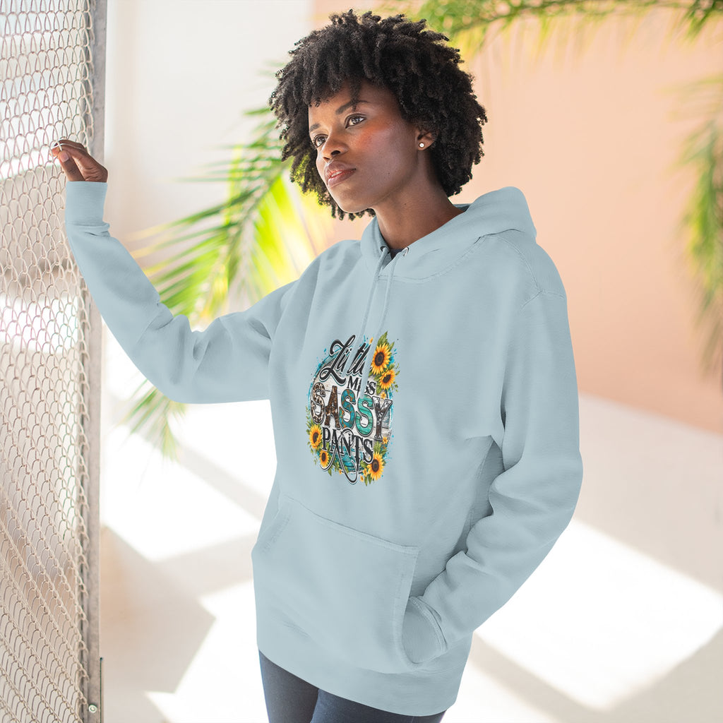 Little Miss Sassy Pants Hoodie Floral Graphic Pullover Sweatshirt