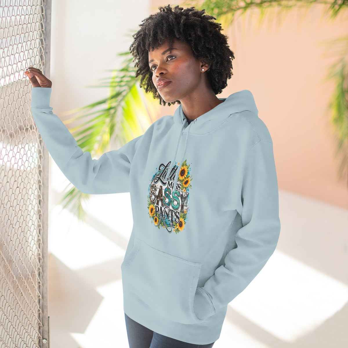 Little Miss Sassy Pants Hoodie Floral Graphic Pullover Sweatshirt