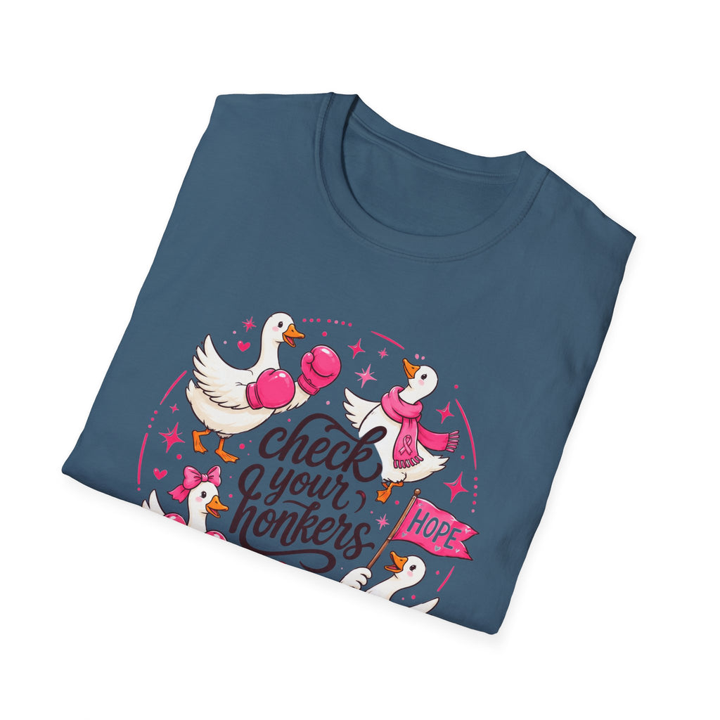 Check Your Honkers Breast Cancer Awareness T-Shirt