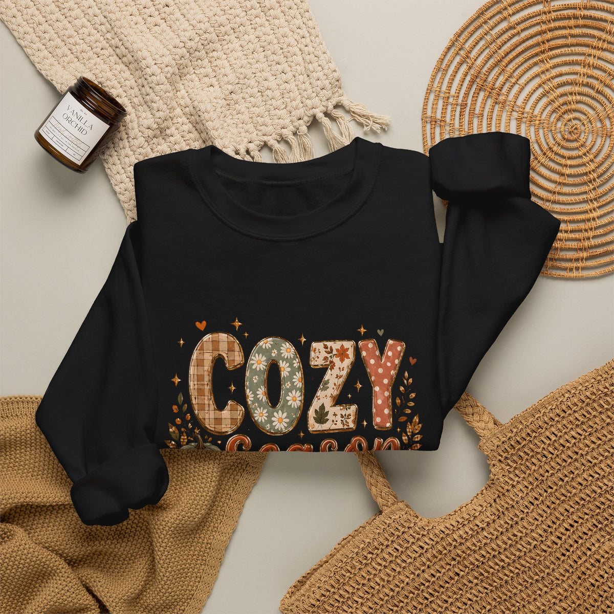 Cozy Season Autumn Pumpkin Crewneck Sweatshirt
