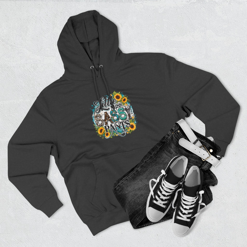 Little Miss Sassy Pants Hoodie Floral Graphic Pullover Sweatshirt