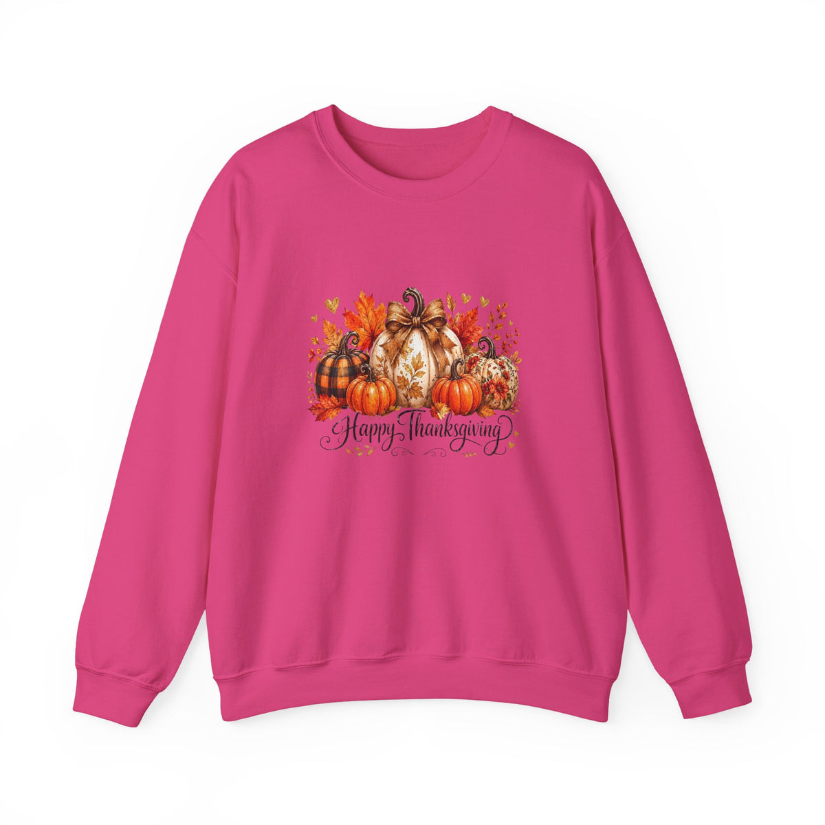 Thanksgiving Pumpkin Crewneck Sweatshirt — Happy Thanksgiving Harvest Design
