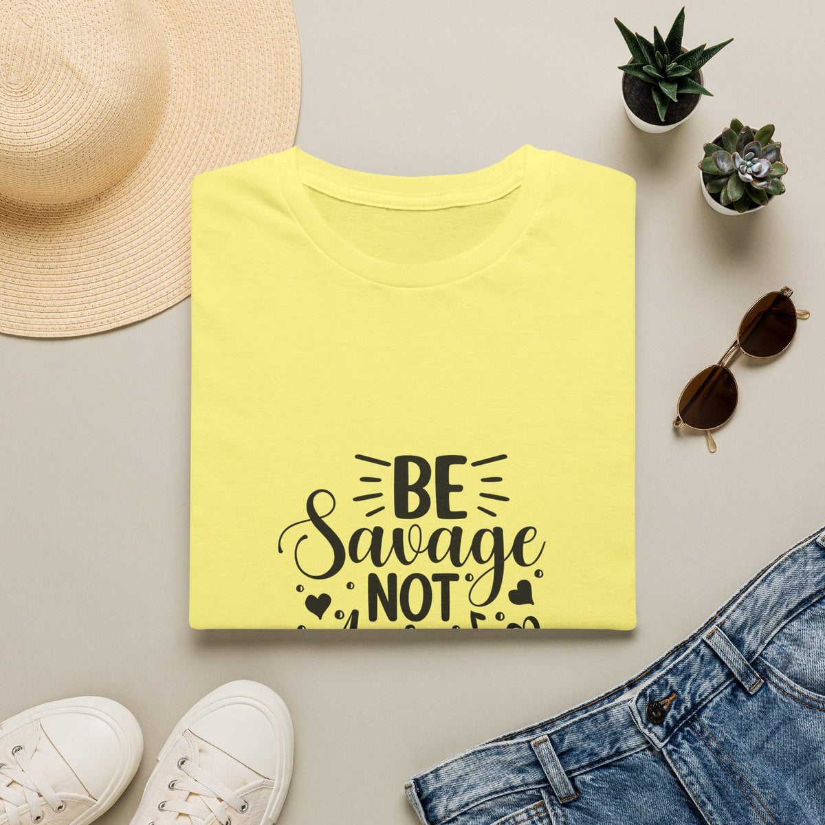 Be Savage Not Average T-Shirt Motivational Graphic Tee for Confident Women & Teens