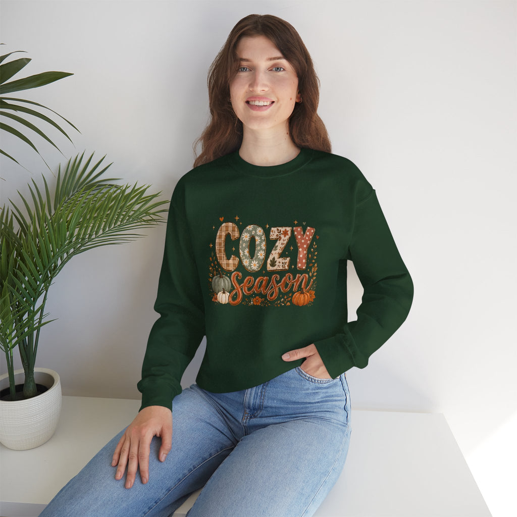 Cozy Season Autumn Pumpkin Crewneck Sweatshirt