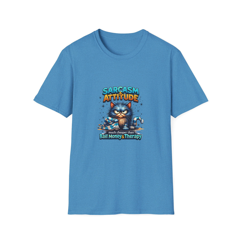Sarcasm & Attitude Grumpy Cat T-Shirt — Funny Sarcastic Gift for Her Graphic Tee