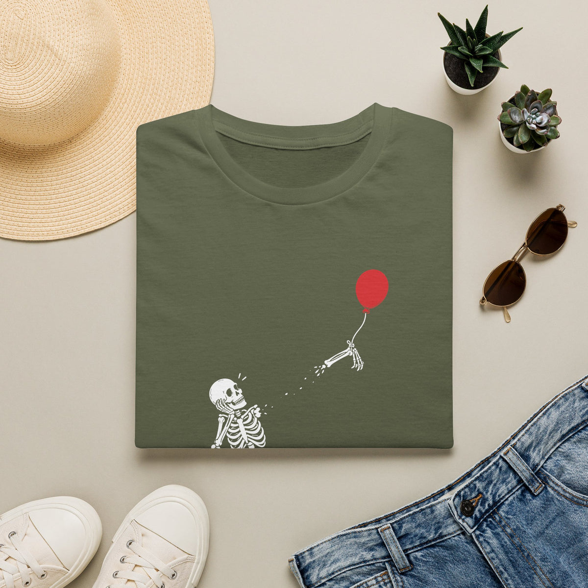 Funny Skeleton Balloon T-Shirt, Well Shit Graphic Tee