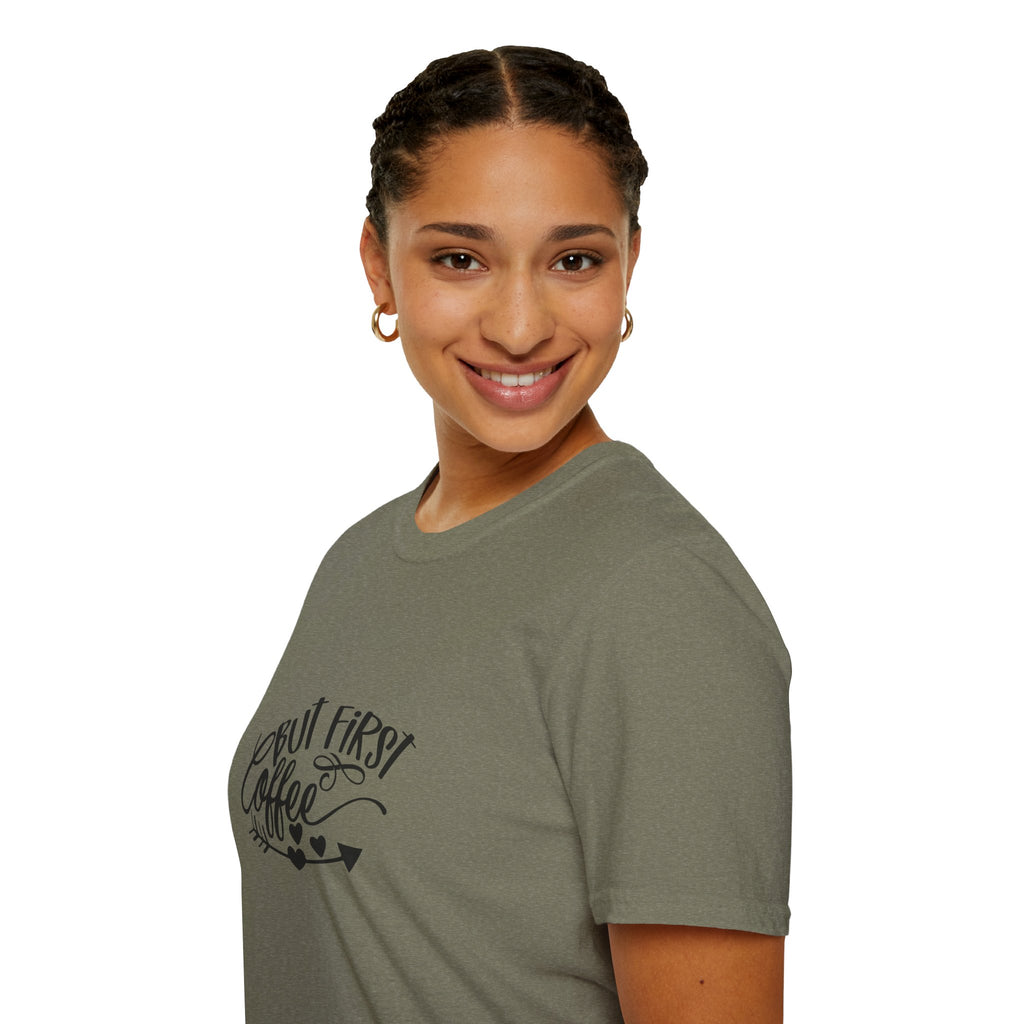 But First Coffee T-Shirt — Funny Gift for Coffee Lovers Women's Graphic Tee