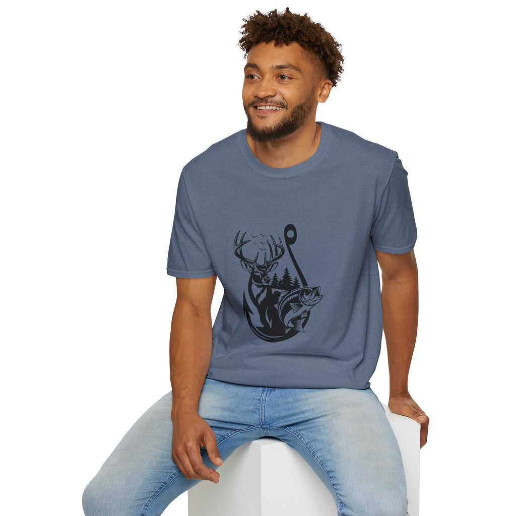 Hunt Fish & Forest Adventure T-Shirt — Outdoor Gift for Hunters & Fishermen