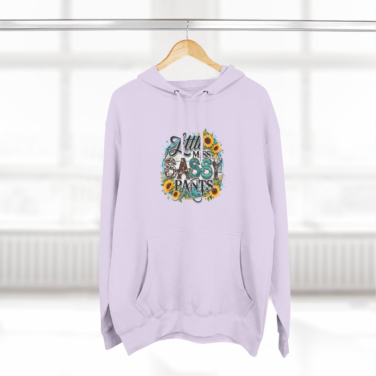 Little Miss Sassy Pants Hoodie Floral Graphic Pullover Sweatshirt