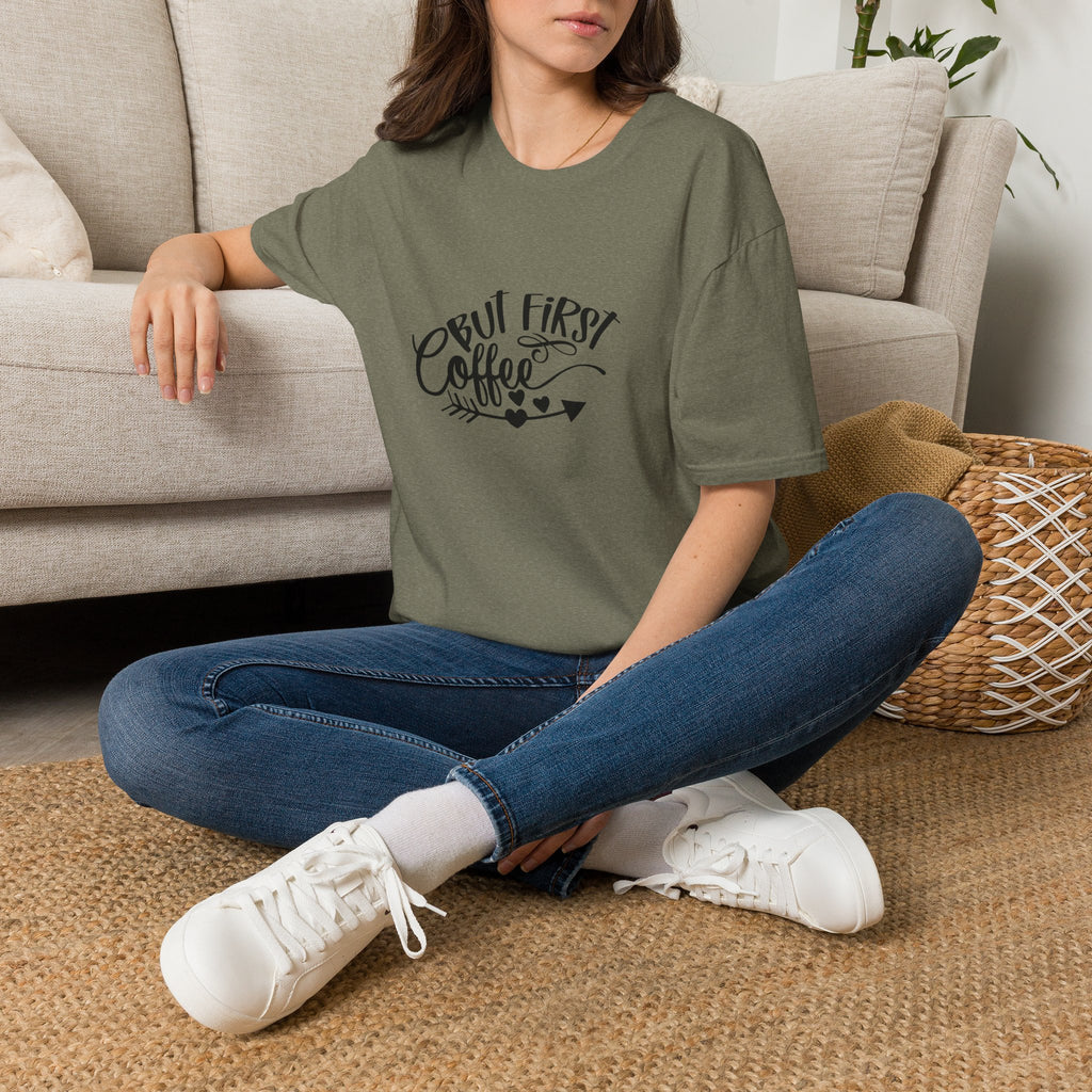 But First Coffee T-Shirt — Funny Gift for Coffee Lovers Women's Graphic Tee