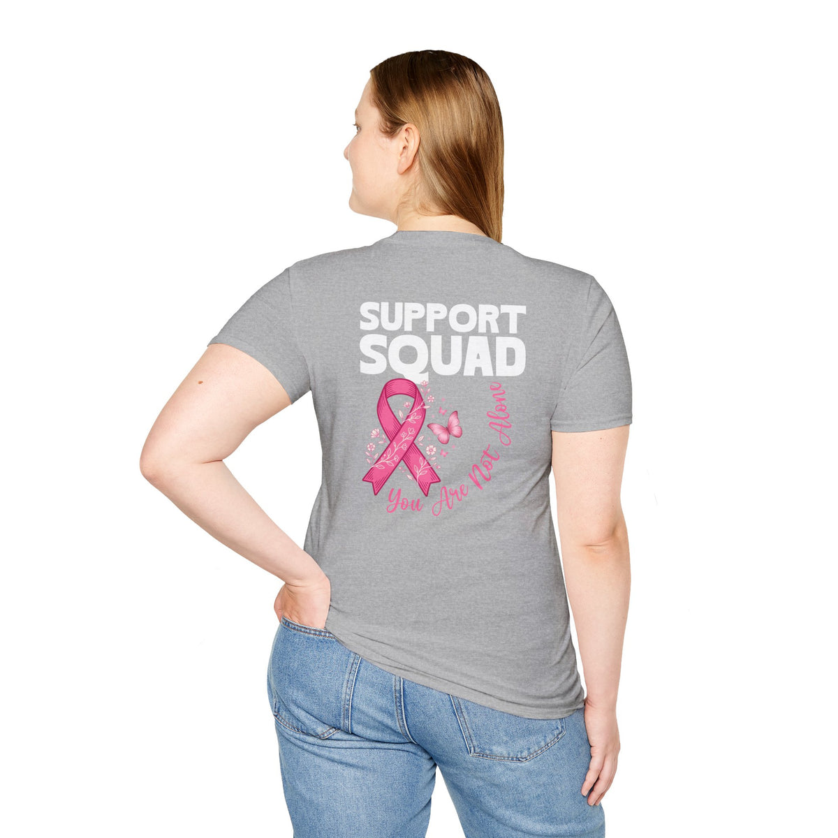 Pink Ribbon Support Squad Breast Cancer Awareness T-Shirt