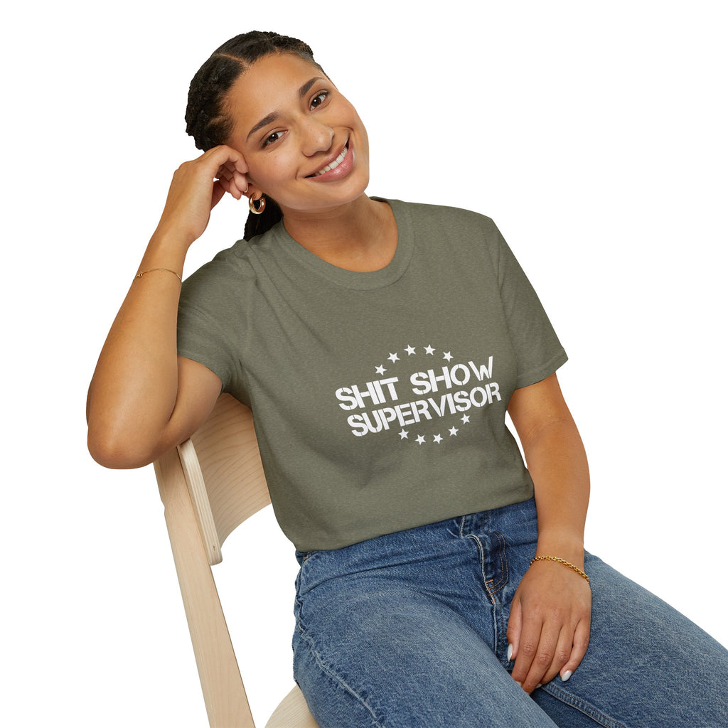 Shit Show Supervisor T-Shirt — Funny Sarcastic Gift for Her Work Humor Graphic Tee