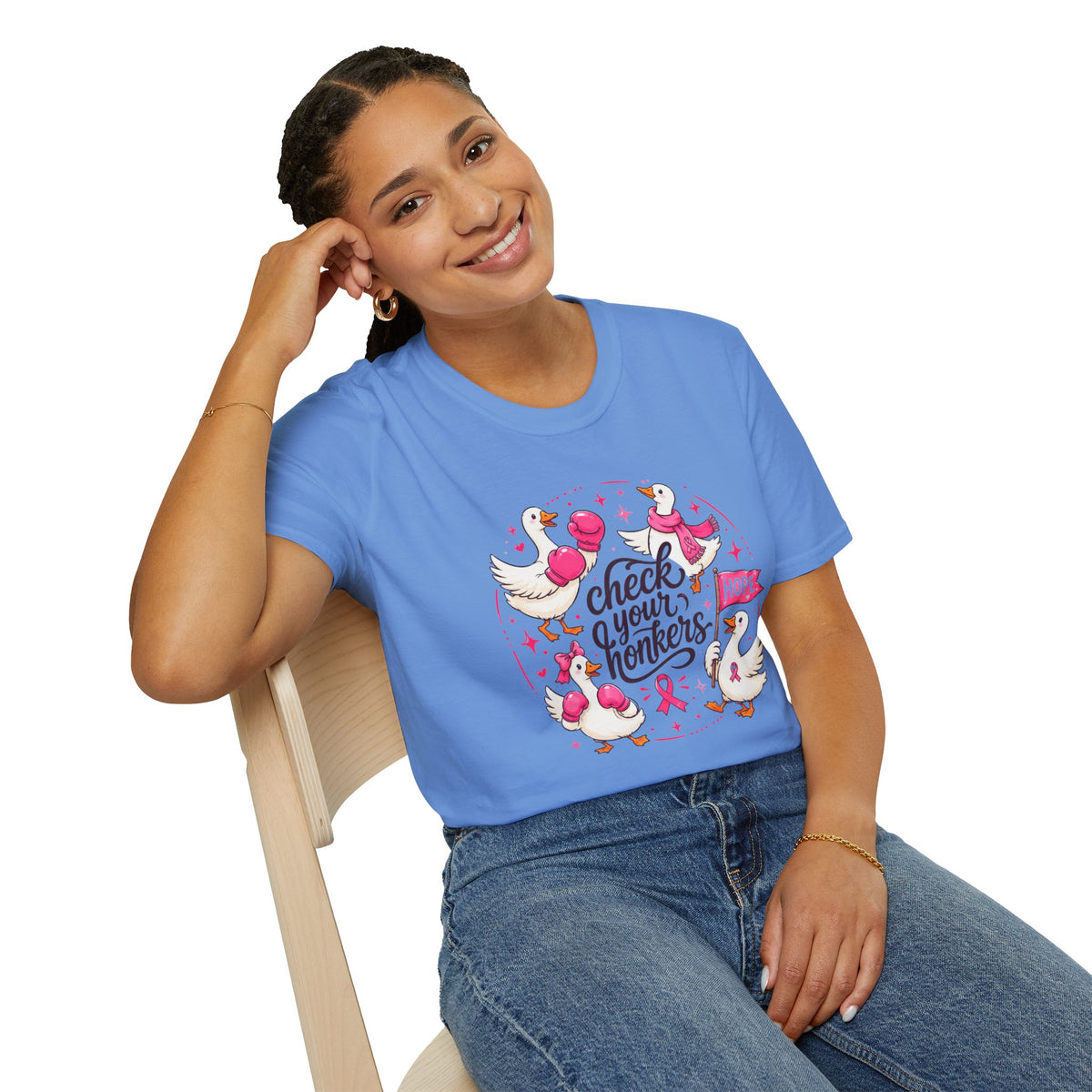Check Your Honkers Breast Cancer Awareness T-Shirt