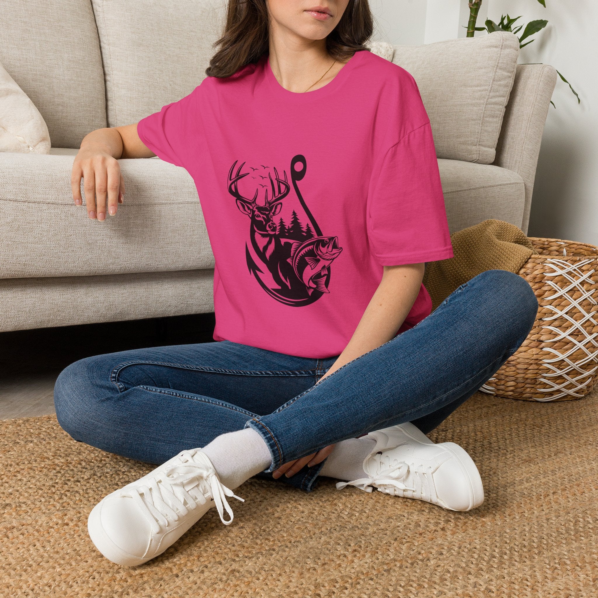 Hunt Fish & Forest Adventure T-Shirt — Outdoor Gift for Hunters & Fishermen