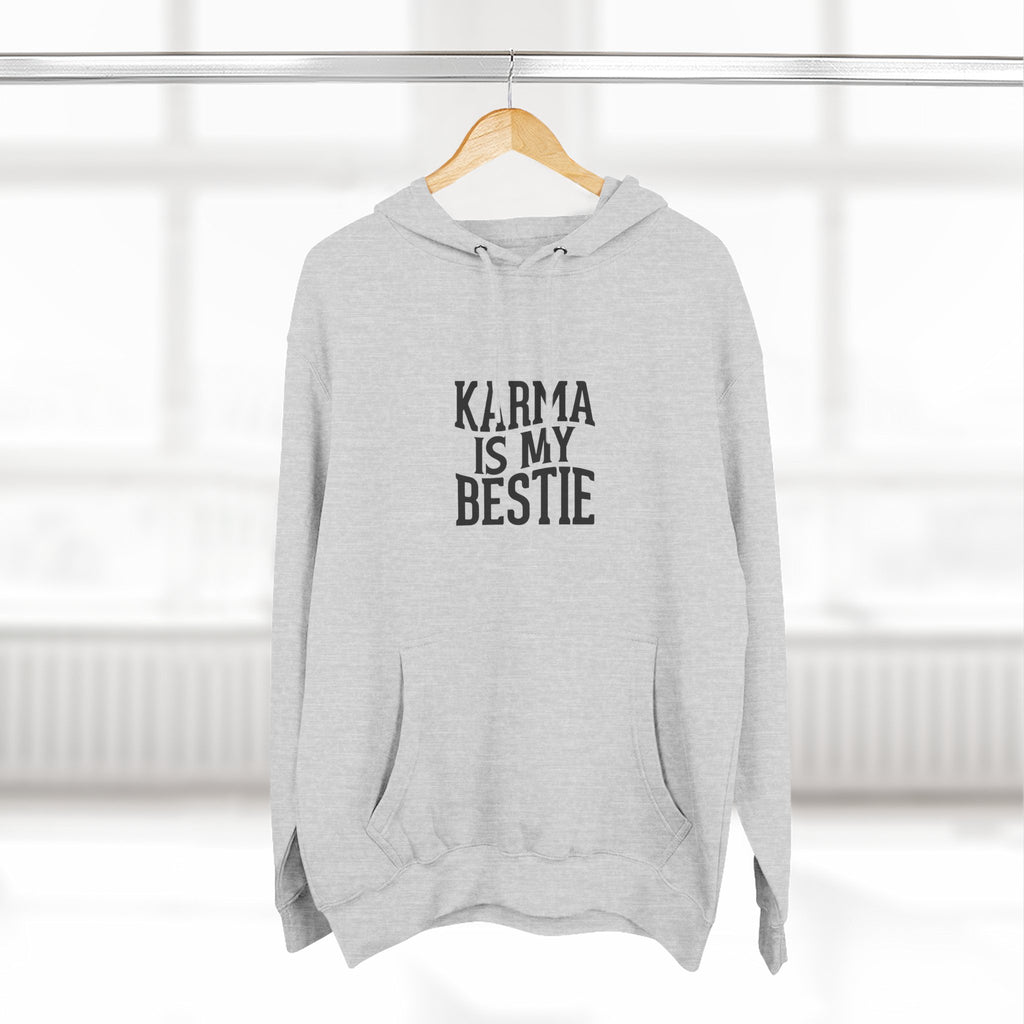 Karma Is My Bestie Graphic Pullover Hoodie