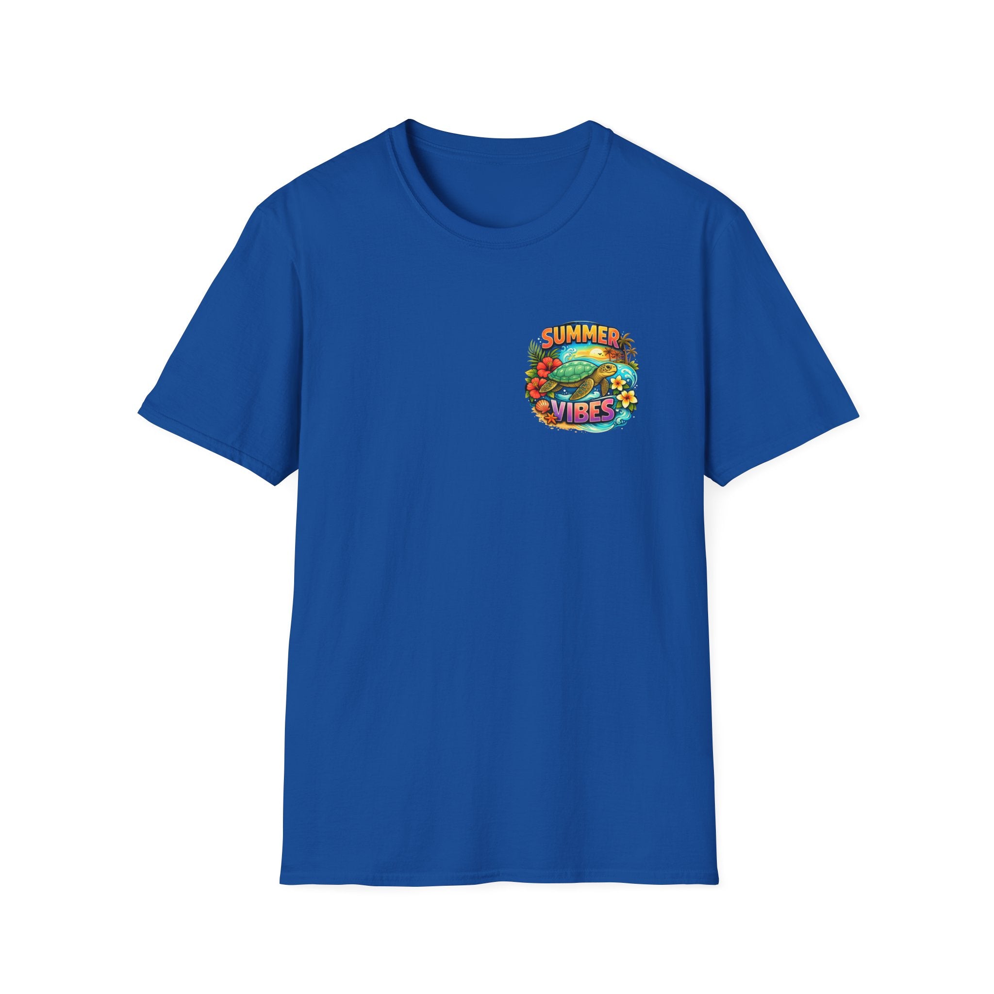 Summer Vibes Sea Turtle T-Shirt — Cute Beach Gift for Women Surf Floral Graphic Tee