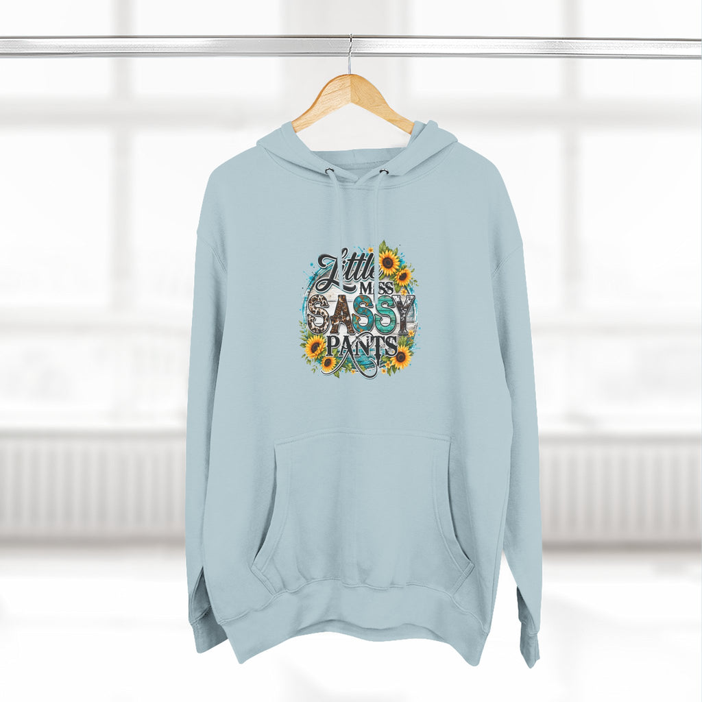 Little Miss Sassy Pants Hoodie Floral Graphic Pullover Sweatshirt