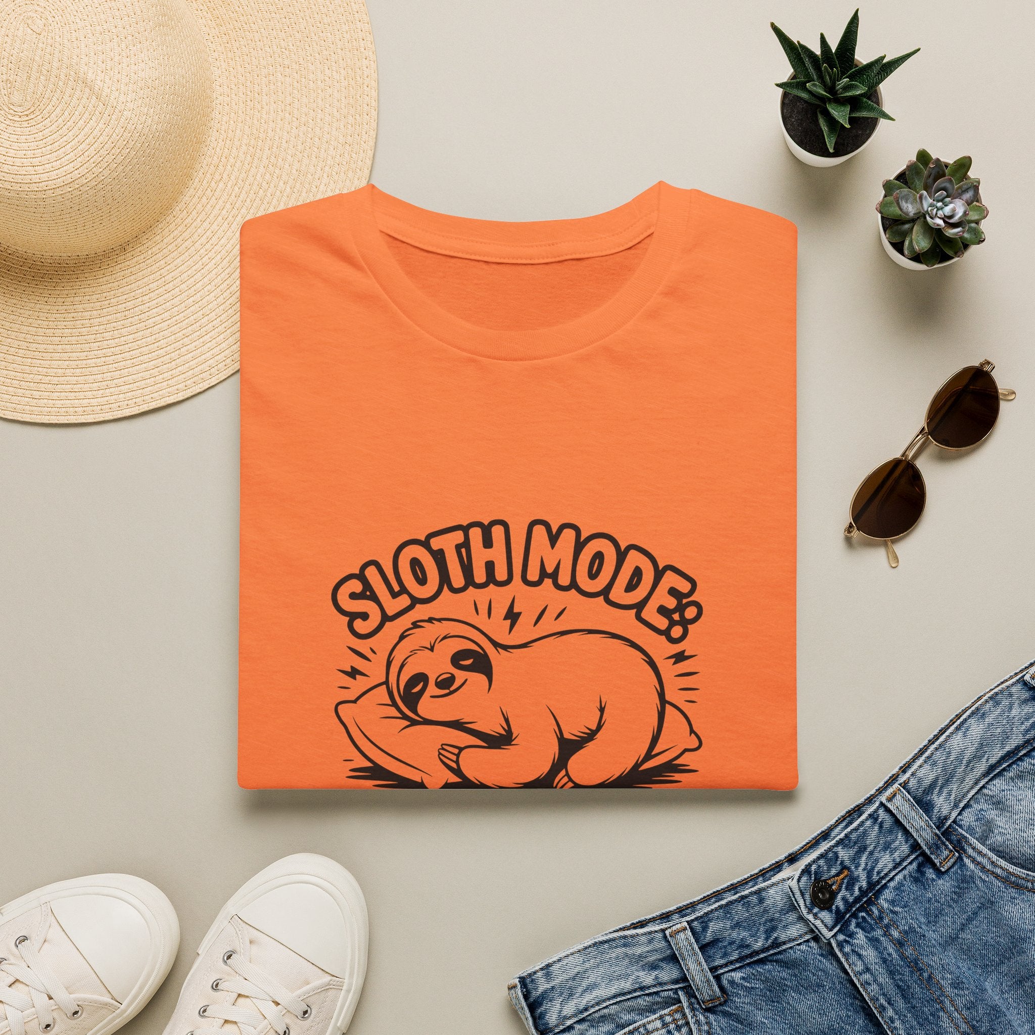 Sloth Mode Activated T-Shirt — Funny Lazy Gift for Her Cute Animal Graphic Tee
