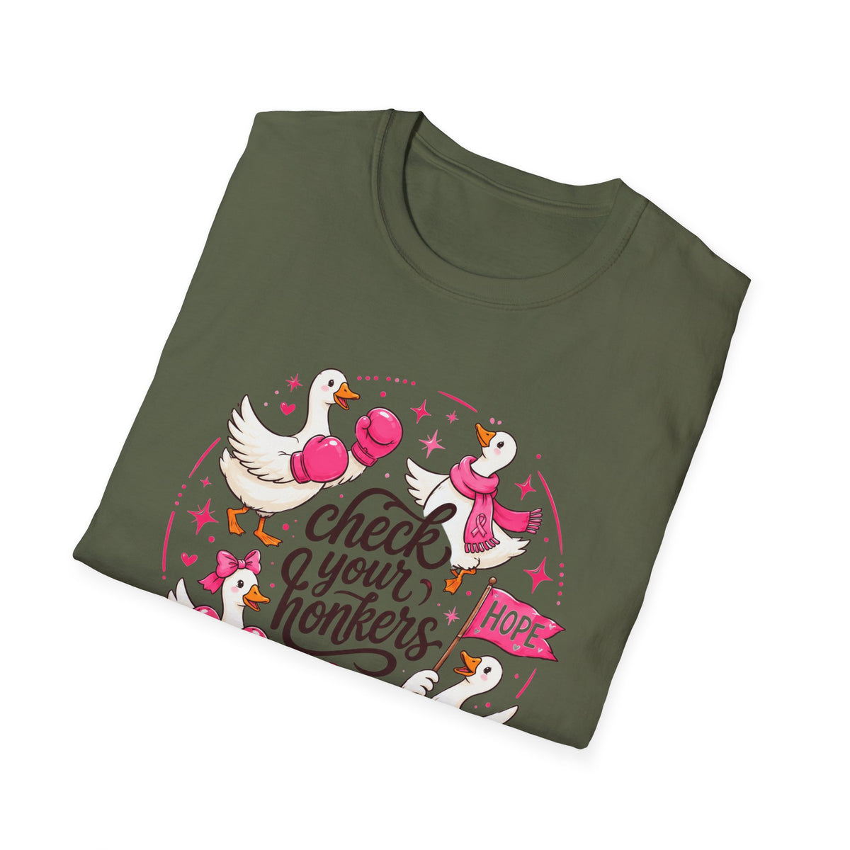Check Your Honkers Breast Cancer Awareness T-Shirt