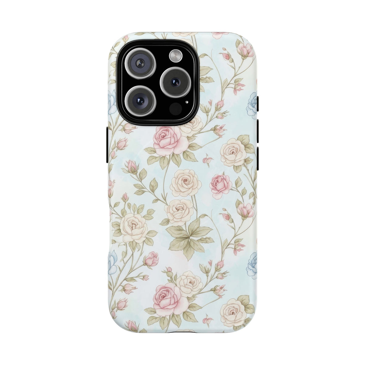Vintage Floral Rose Magnetic iPhone Case — MagSafe Tough Protective Cover