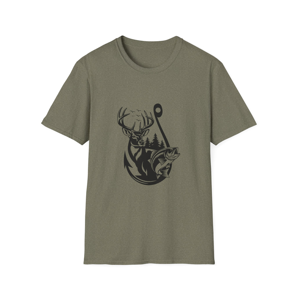 Hunt Fish & Forest Adventure T-Shirt — Outdoor Gift for Hunters & Fishermen