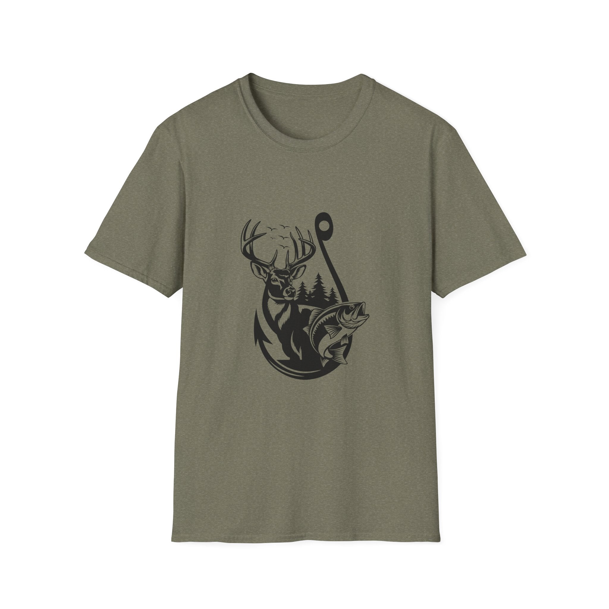 Hunt Fish & Forest Adventure T-Shirt — Outdoor Gift for Hunters & Fishermen