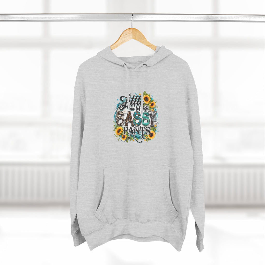 Little Miss Sassy Pants Hoodie Floral Graphic Pullover Sweatshirt