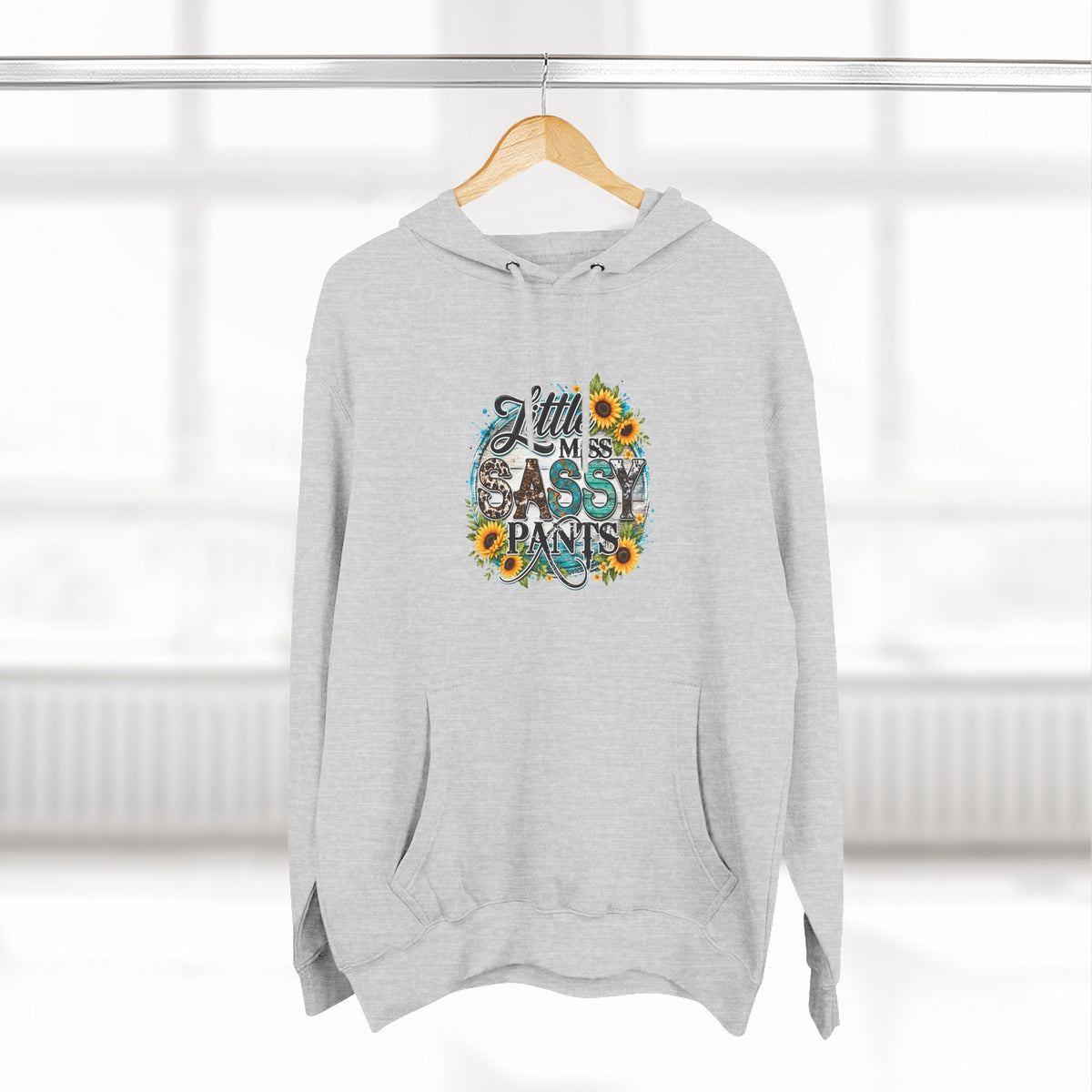 Little Miss Sassy Pants Hoodie Floral Graphic Pullover Sweatshirt